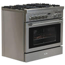 AGA Professional 36-inch Slide-In Dual-Fuel Range with Self-Cleaning Oven AMPRO36DF-SS IMAGE 4