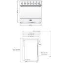 AGA 36-inch Mercury Induction Range with True European Twin Fan Convection AMC36IN-SS IMAGE 2