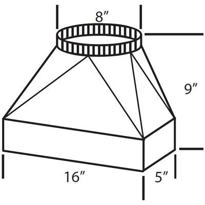 Vent-A-Hood Ventilation Accessories Transitions VP565 IMAGE 1