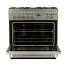 AGA Professional 36-inch Slide-In Dual-Fuel Range with Self-Cleaning Oven AMPRO36DF-SS IMAGE 2