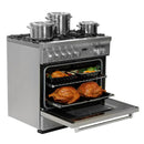 AGA Professional 36-inch Slide-In Dual-Fuel Range with Self-Cleaning Oven AMPRO36DF-SS IMAGE 5