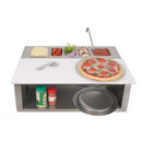 Alfresco Pizza Prep & Garnish Rail with Food Pans APS-30PPC IMAGE 1