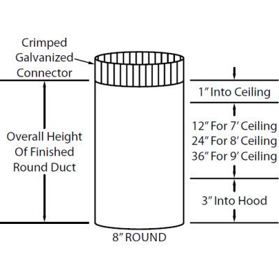 Vent-A-Hood Ventilation Accessories Duct Kits WRDC-8/28SS IMAGE 1