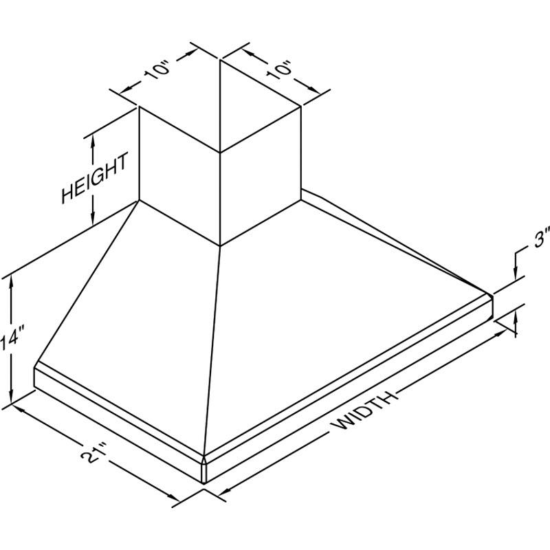 Vent-A-Hood 36-inch Wall Mount Range Hood SLDH14-236WH IMAGE 2