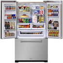 AGA Professional 36-inch, 22.6 cu. ft. Counter-Depth French 3-Door Refrigerator with Ice and Water AMPROFD23-SS IMAGE 3