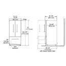 AGA Professional 36-inch, 22.6 cu. ft. Counter-Depth French 3-Door Refrigerator with Ice and Water AMPROFD23-SS IMAGE 7