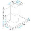 Falmec 35-inch Wall Mount Range Hood FFLUX36W5SS IMAGE 2