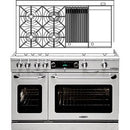 Capital 48-inch Freestanding Dual-Fuel Range COB484BG-N IMAGE 1