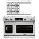 Capital 48-inch Freestanding Dual-Fuel Range COB484GG-N IMAGE 1