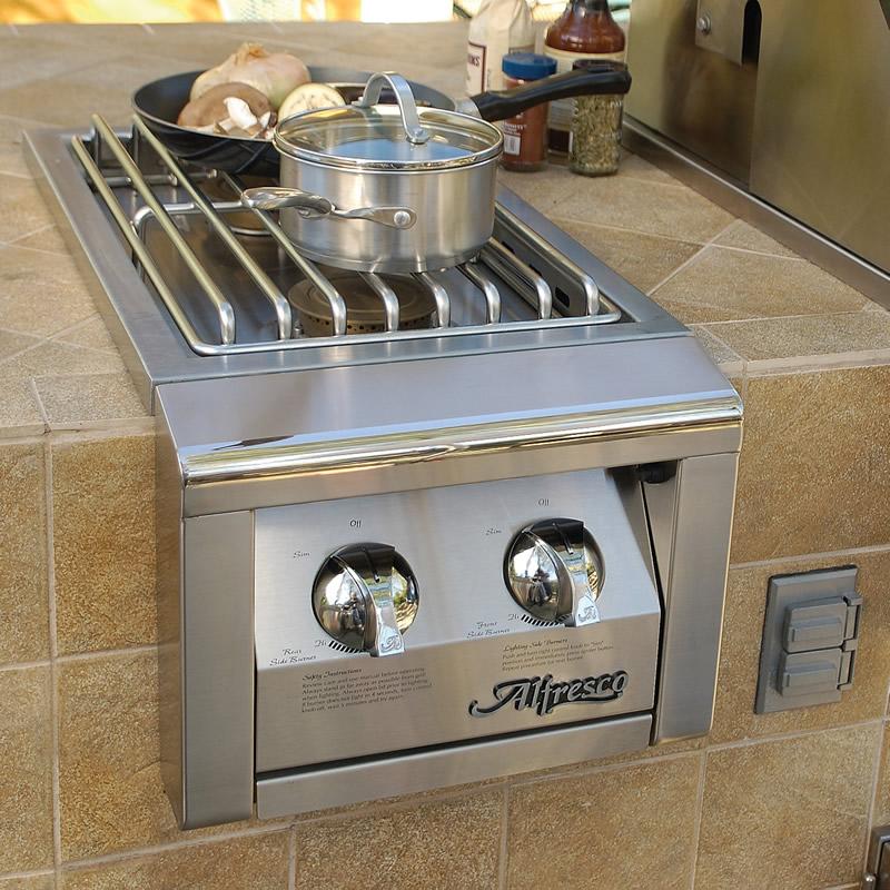  Alfresco Built-in Gas Dual Side Burner - Liquid Propane AXESB-2-LP IMAGE 2