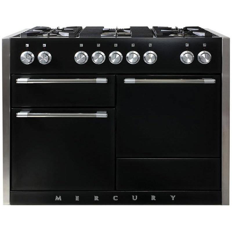 AGA 48-inch Mercury Dual Fuel Range with True European Convection AMC48DF-BLK IMAGE 1