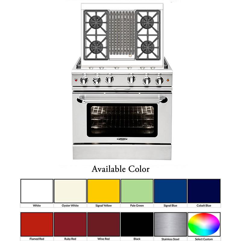 Capital 36-inch Freestanding Gas Range MCR364B-N IMAGE 2
