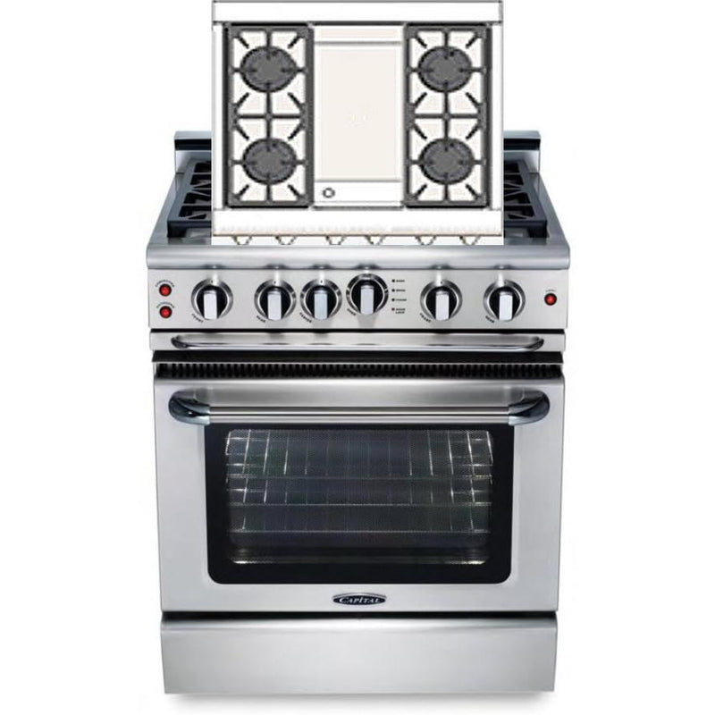 Capital 30-inch Freestanding Gas Range GSCR304G-N IMAGE 1