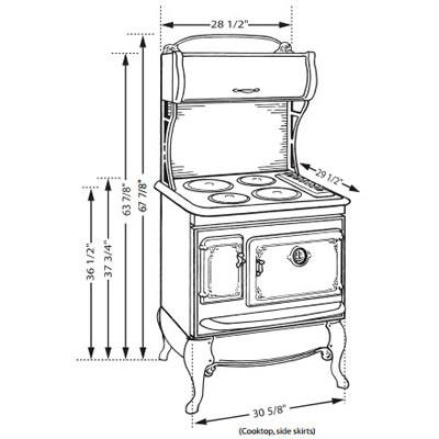 Elmira Stove Works 30-inch Freestanding Electric Range 1850-ST-C-XA IMAGE 3