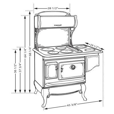 Elmira Stove Works 45-inch Freestanding Electric Range 1855-ST-C-X IMAGE 3