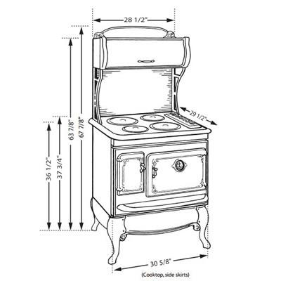 Elmira Stove Works 30-inch Freestanding Dual-Fuel Range 1870-C-R IMAGE 3