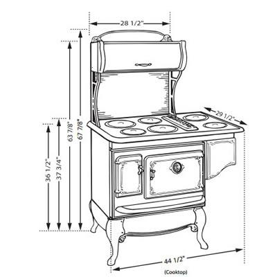 Elmira Stove Works 45-inch Freestanding Gas Range 1867-A-LP IMAGE 3