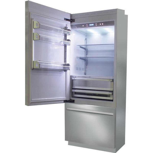 Fhiaba 36-inch, 19.3 cu. ft. Counter-Depth Bottom Freezer Refrigerator with Ice Maker BKI36BI-LS IMAGE 1