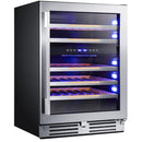 Avanti 24in 46-Bottle Elite Freestanding/Built-In Dual Zone Wine Cooler WCDE46R3S IMAGE 1