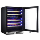 Avanti 24in 46-Bottle Elite Freestanding/Built-In Dual Zone Wine Cooler WCDE46R3S IMAGE 3