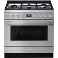  Smeg 36-inch Freestanding Dual-Fuel Range CPF36UGMX IMAGE 1