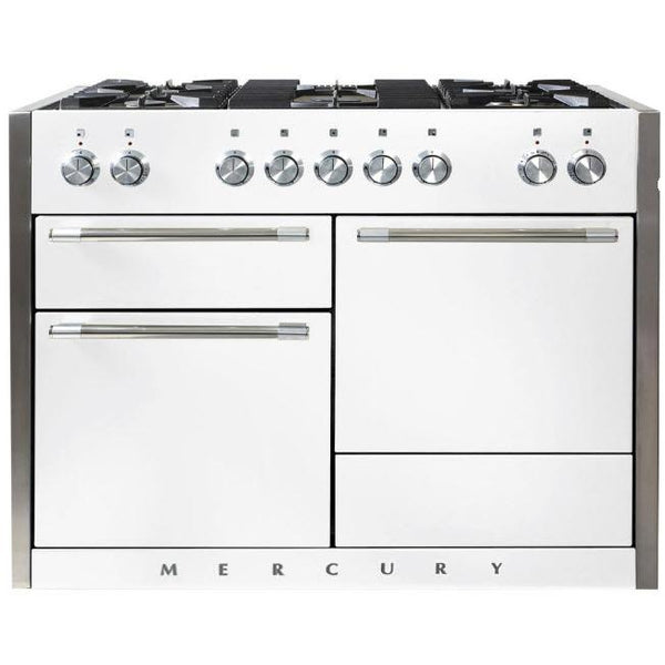AGA 48-inch Mercury Dual Fuel Range with True European Convection AMC48DF-WHT IMAGE 1