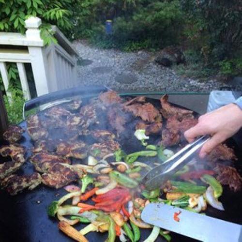 evo Professional Wheeled Cart Gas Flat Top Grill 10-0002-LP IMAGE 3