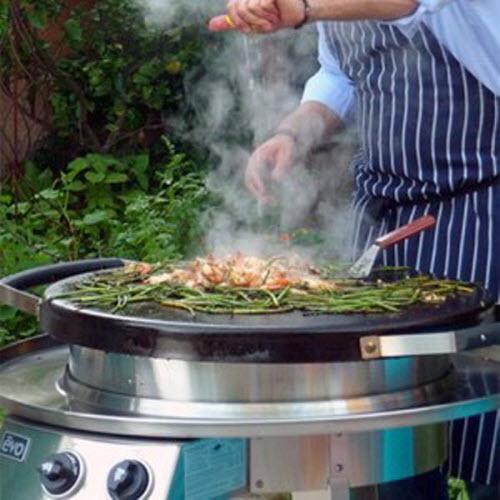 evo Professional Wheeled Cart Gas Flat Top Grill 10-0002-LP IMAGE 5
