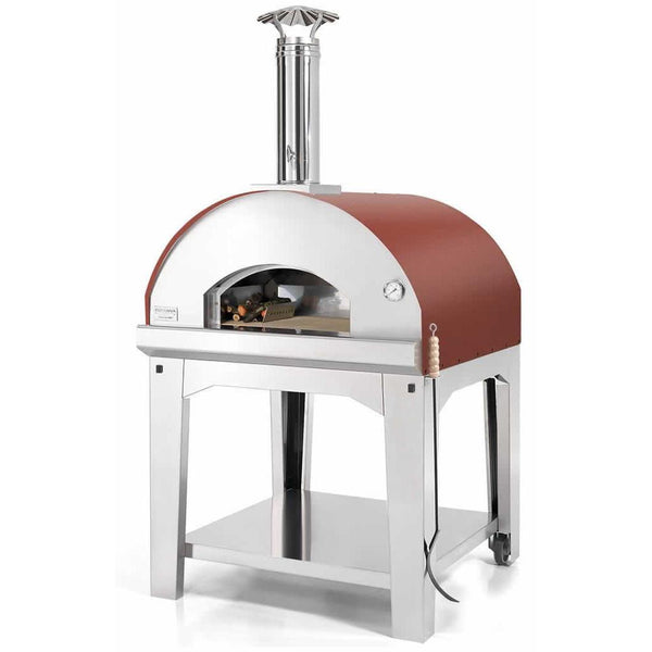 Fontana Forni Marinara Wood Freestanding Outdoor Pizza Oven with Cart CA-FTMARI-R-CART IMAGE 1