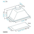 Falmec 28-inch Under-Cabinet Range Hood FISAB28B3SS IMAGE 3