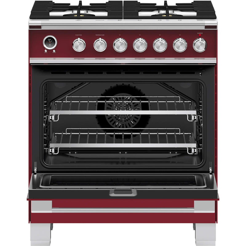 Fisher & Paykel 30-inch Freestanding Dual-Fuel Range with Warming Drawer OR30SCG6R1 IMAGE 2