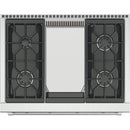 Wolf 36-inch Freestanding Gas Range with Infrared Griddle GR364G-LP IMAGE 2