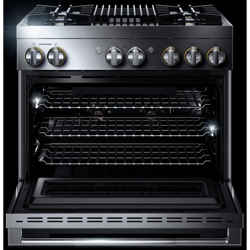 JennAir 36-inch Freestanding Dua-Fuel Range with JennAir® Culinary Centre JDRP636HL IMAGE 2
