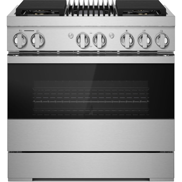 JennAir 36-inch Freestanding Dua-Fuel Range with JennAir® Culinary Centre JDRP636HM IMAGE 1