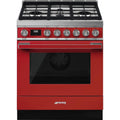  Smeg 30-inch Freestanding Dual-Fuel Range with True European Convection CPF30UGMR IMAGE 1