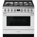  Smeg 36-inch Freestanding Gas Range with Triple Convection CPF36UGGWH IMAGE 1
