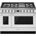  Smeg 48-inch Freestanding Dual-Fuel Range with True European Triple Convection CPF48UGMWH IMAGE 1