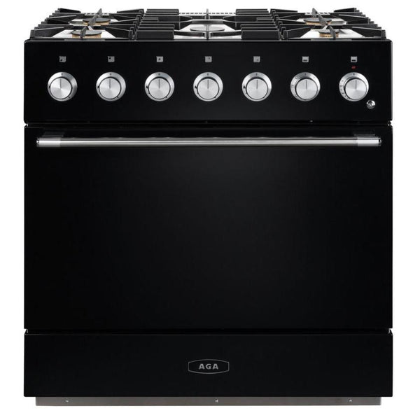 AGA 36-inch Mercury Dual Fuel Range with True European Twin Fan Convection AMC36DF-BLK IMAGE 1