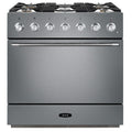 AGA 36-inch Mercury Dual Fuel Range with True European Twin Fan Convection AMC36DF-SS IMAGE 1