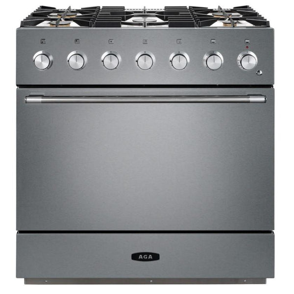 AGA 36-inch Mercury Dual Fuel Range with True European Twin Fan Convection AMC36DF-WHT IMAGE 1