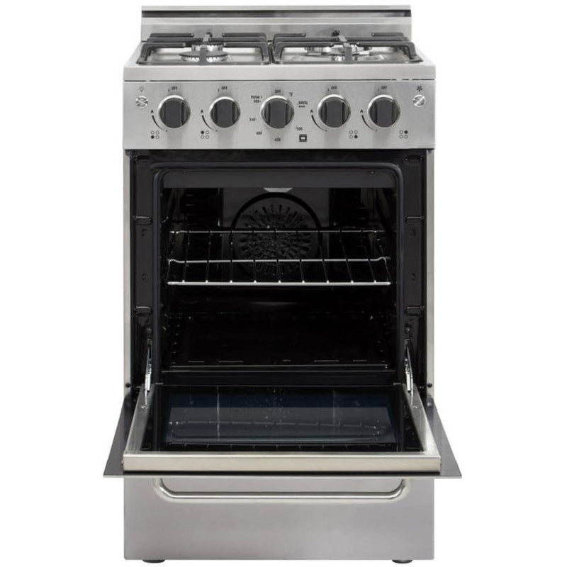 Unique Appliances 20-inch Freestanding Gas Range with Convection Technology UGP-20V PC1 S/S IMAGE 2