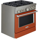  KitchenAid 36-inch Freestanding Gas Range with Even-Heat™ True Convection KFGC506JSC IMAGE 3