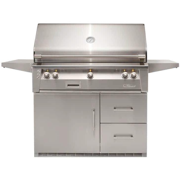 Alfresco 42in Luxury Gas Grill with Refrigerated Cart & SearZone ALXE-42SZR-LP IMAGE 1