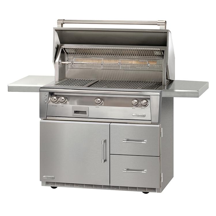 Alfresco 42in Luxury Gas Grill with Refrigerated Cart & SearZone ALXE-42SZR-LP IMAGE 2