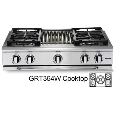 Capital 36-inch Gas Rangetop GRT364W-N IMAGE 1