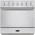 AGA 36-inch Mercury Induction Range with True European Twin Fan Convection AMC36IN-WHT IMAGE 1