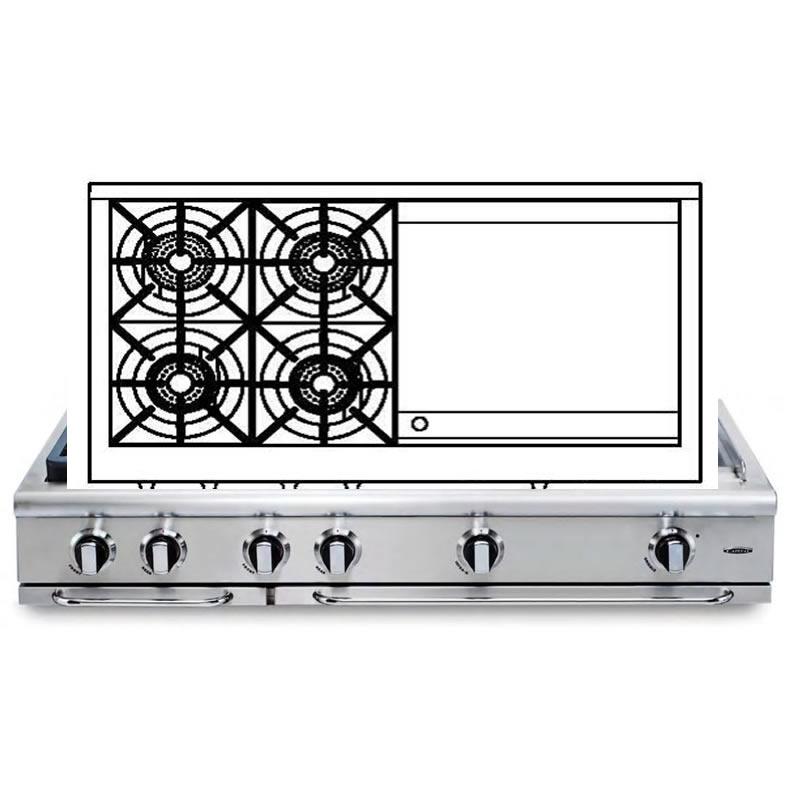 Capital 48-inch Gas Rangetop GRT488-N IMAGE 1