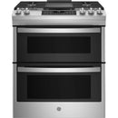 GE 30-inch Slide-in Gas Range with True European Convection Technology JCGSS86SPSS IMAGE 1