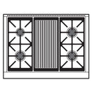 Wolf 36-inch Dual Fuel Range with Charbroiler DF36450C/S/P/LP IMAGE 3