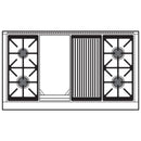 Wolf 48-inch Dual Fuel Range with Griddle and Charbroiler DF48450CG/S/P/LP IMAGE 3